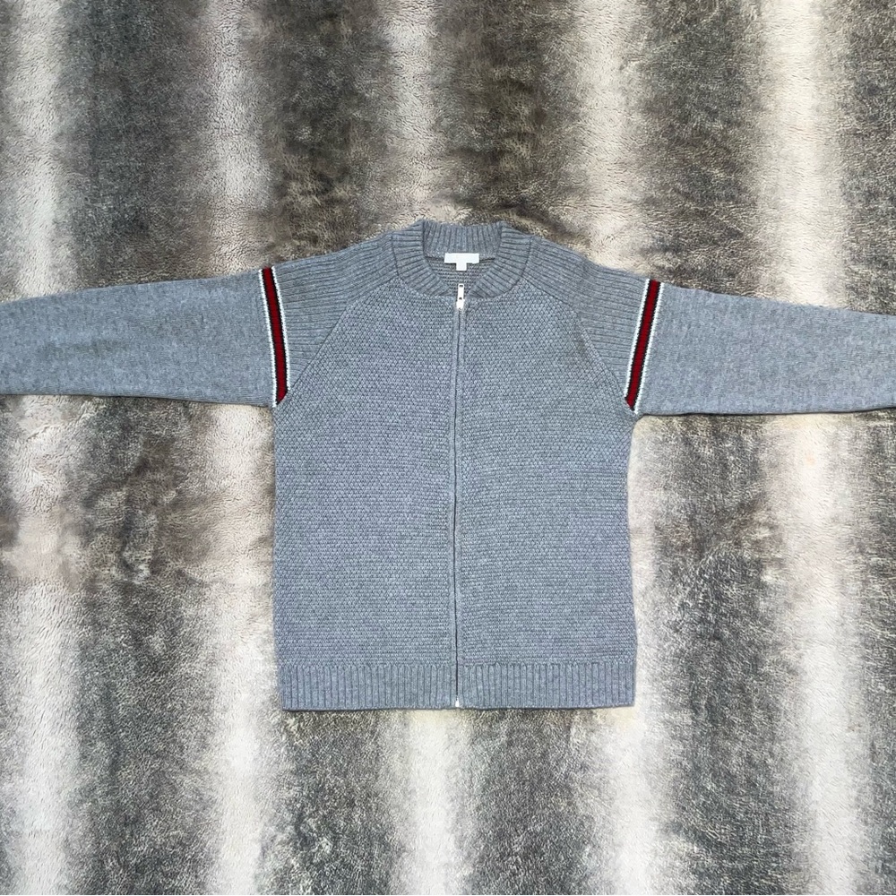 Gucci Gray Zip Up Sweater
